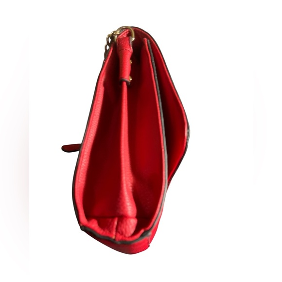 Marc New York Andrew Marc Red Chevron Crossbody Bag with Gold Accents - Picture 3 of 14